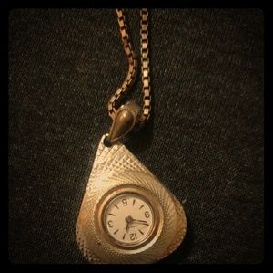 Vintage Caravelle watch necklace